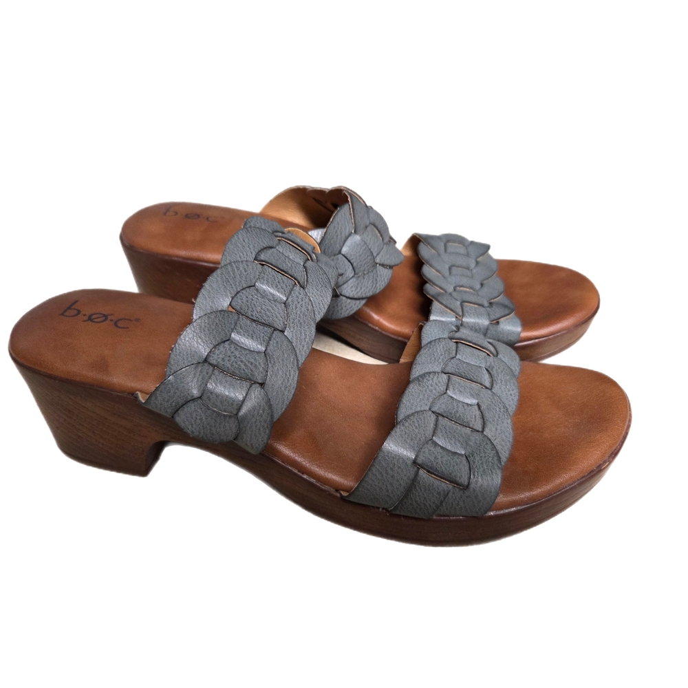 b.o.c. Women's Gray and Brown Woven Sandals